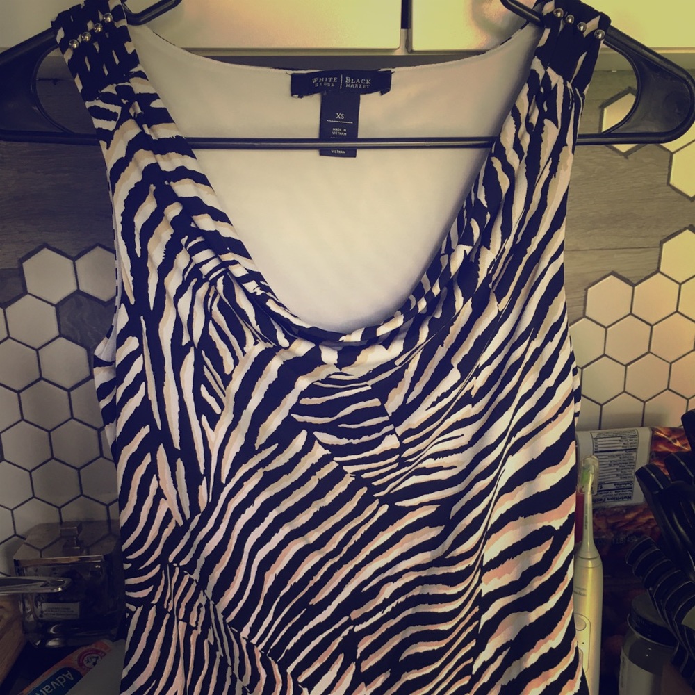 White House Black Market animal print tank